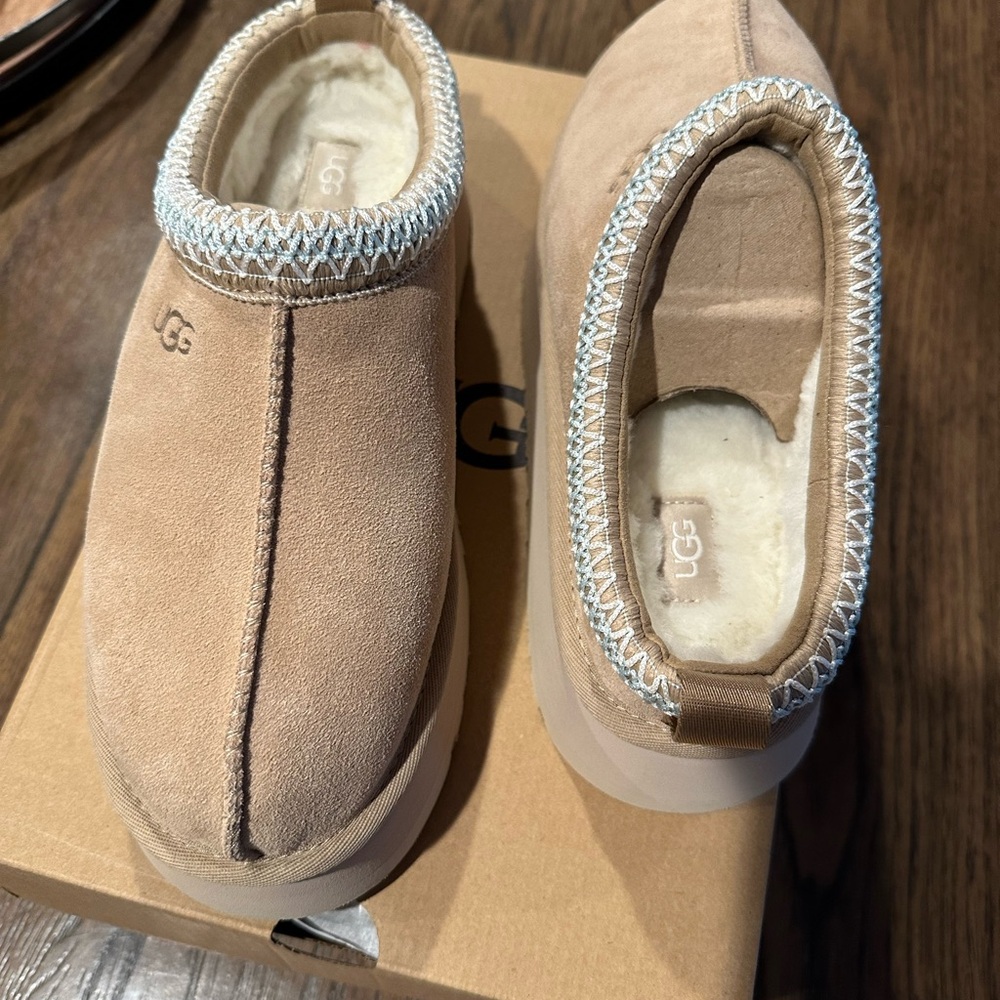 UGG Tan Suede Slip-On Shoes
